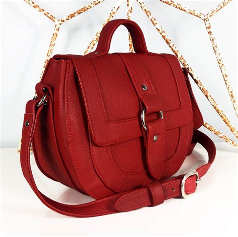 red saddle bag|red leather saddle bag.